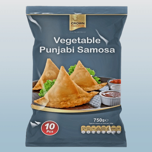 CROWN 10 Vegetable Punjabi Samosa Ovenable - Desi Grocery