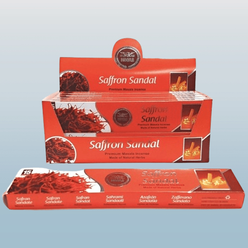 Saffron Sandal Incense Sticks 15pcs - Desi Grocery