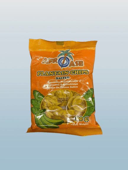 Plantain Chips Salted AFROASE 80g - Desi Grocery