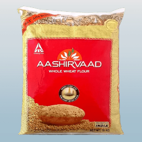 Aashirvaad Whole Wheat Aata 10kg - Desi Grocery