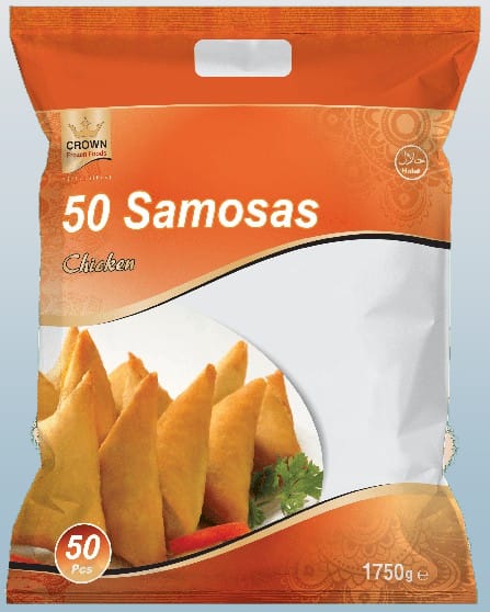 Crown Chicken Samosa 50 Stück 1750g - Desi Grocery