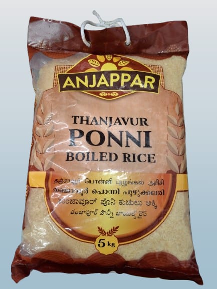 ANJAPPAR Ponni Boiled Rice 5kg - Desi Grocery