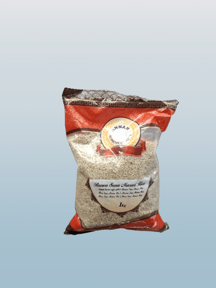 Annam Brown Sona Masuri Rice 1kg - Desi Grocery