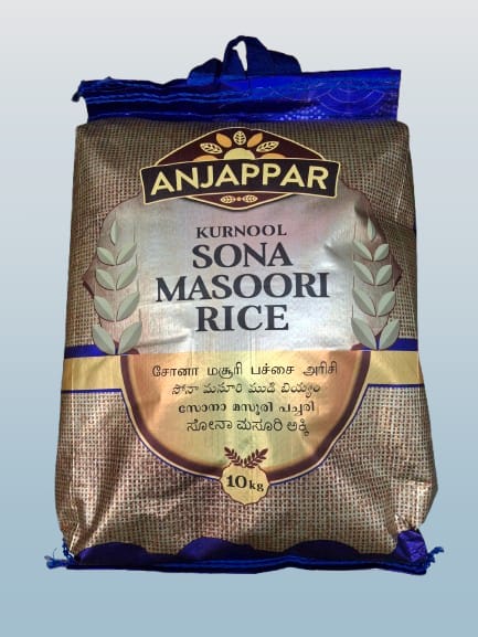 ANJAPPAR Sona Masoori Rice 10kg - Desi Grocery