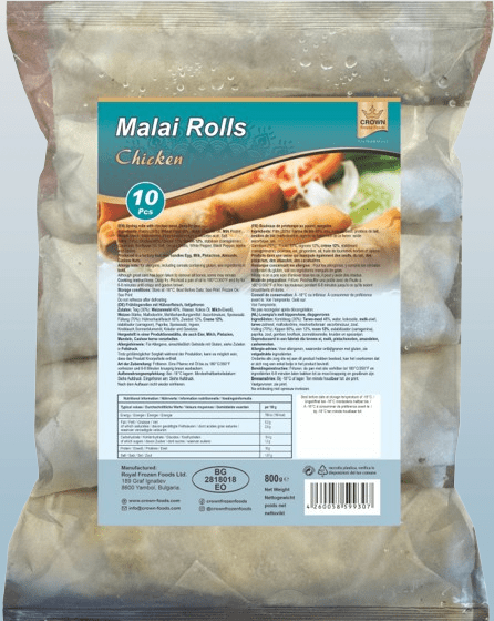 CROWN 10 Chicken Malai Rolls - Desi Grocery