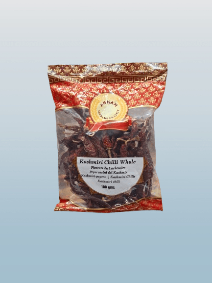 Annam Kashmiri Red Chilli Whole 100g - Desi Grocery