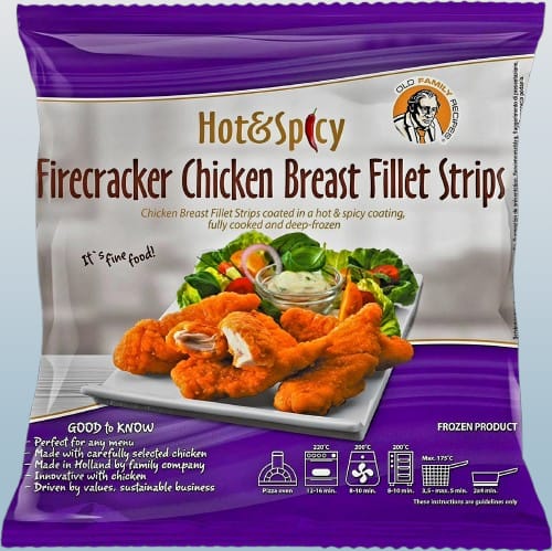 Hot and Spicy Firecracker Chicken Breast Fillet Strips 1kg - Desi Grocery