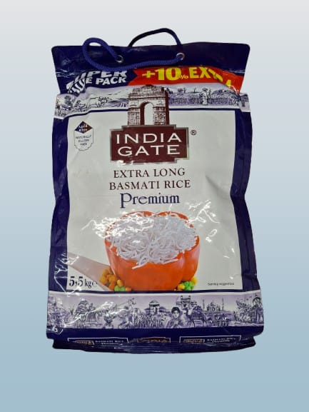 INDIA GATE Extra long Basmati Rice Premium 5kg - Desi Grocery