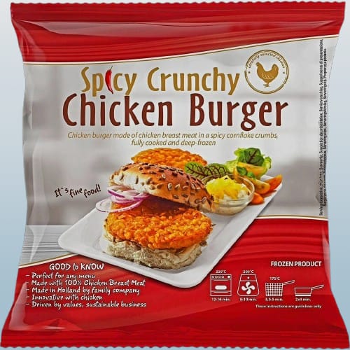 Spicy CrunchybChicken Burger 1kg - Desi Grocery