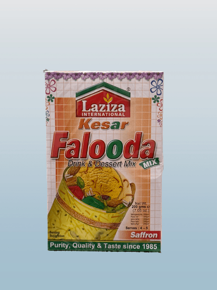 LAZIZA Falooda Mix Saffron 200g - Desi Grocery