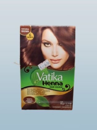 Vatika Henna Hair Color Brown 60g - Desi Grocery