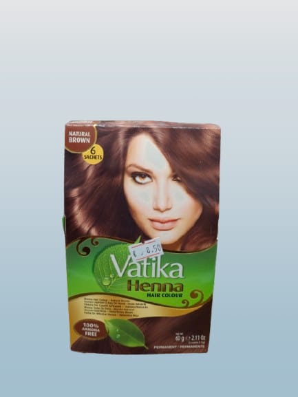 Vatika Henna Hair Color natural Brown 60g - Desi Grocery