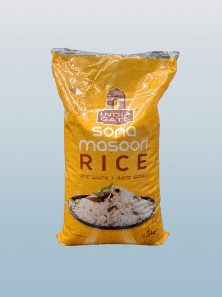 INDIA GATE Sona Masoori Rice 5kg - Desi Grocery