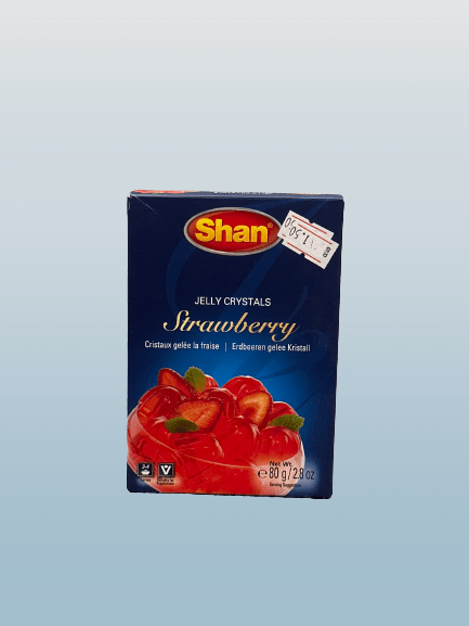 Shan Jelly Crystals Strawberry 80g - Desi Grocery