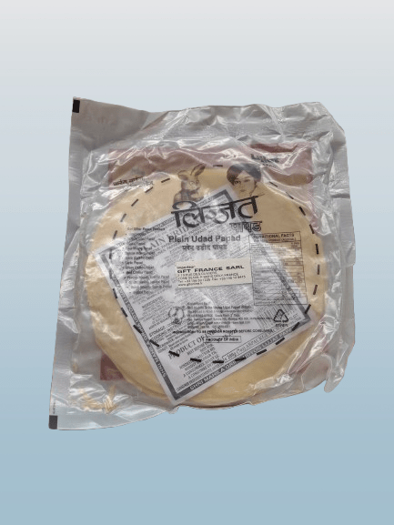 Lijjat Plain Udad Pappad 100g - Desi Grocery