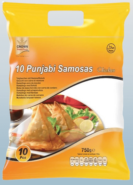 CROWN 10 Chicken Punjabi Samosas - Desi Grocery