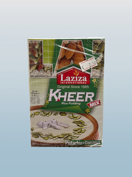 LAZIZA Kheer Mix Pistachio Coconuts 155g - Desi Grocery