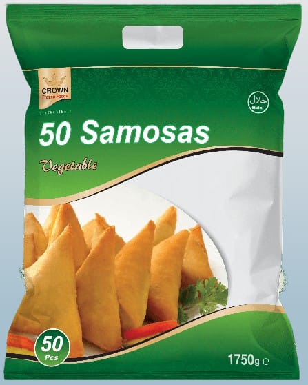 Crown Samosa Vegetabel 50 Stück 1750g - Desi Grocery