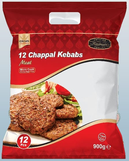 Crown Chappal Kebabs Meat 12pcs - Desi Grocery